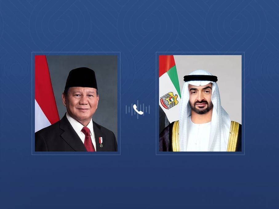 UAE President receives phone call from Indonesian President on regional developments