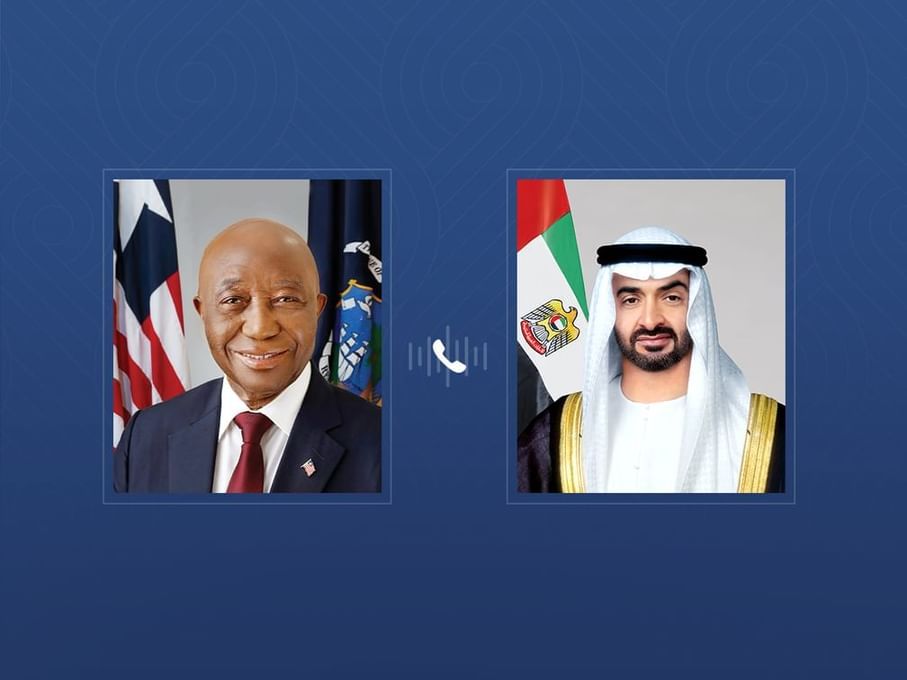 Liberian President affirms solidarity with the UAE during phone call with UAE President