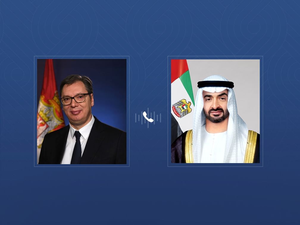 رئيس الدولة والرئيس الصربي يبحثان هاتفياً التطورات الإقليمية وتداعياتها على الأمن والاستقرار في المنطقة