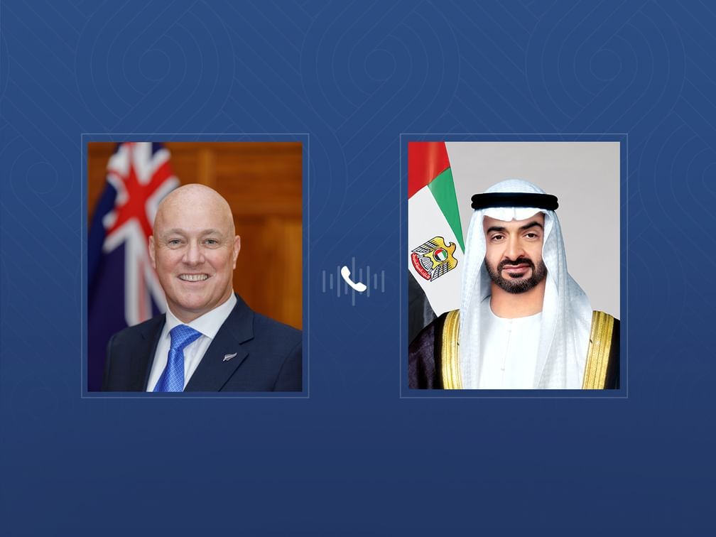 UAE President and New Zealand Prime Minister discuss ties and regional developments in phone call